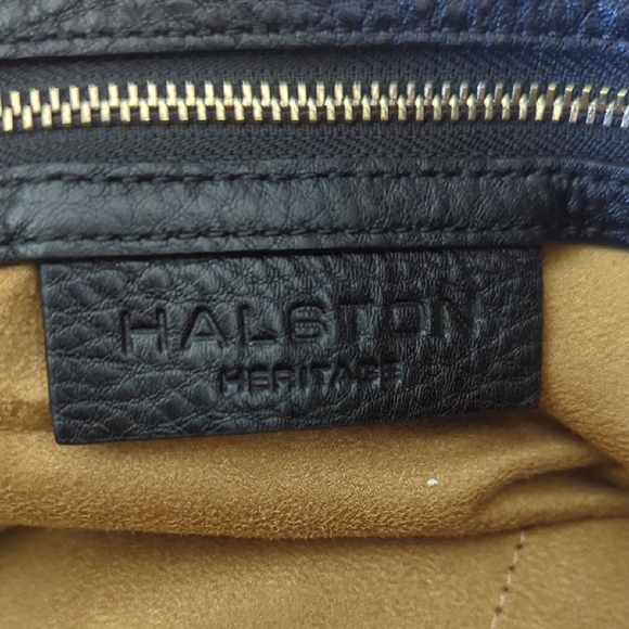 Halston Heritage Black Leather Shoulder Bag - Picture 8 of 8